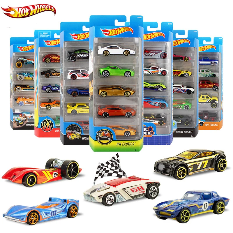 Hot Wheels Оригинал 5 шт./компл. литая металлическая мини модель автомобиля 1:64 детские