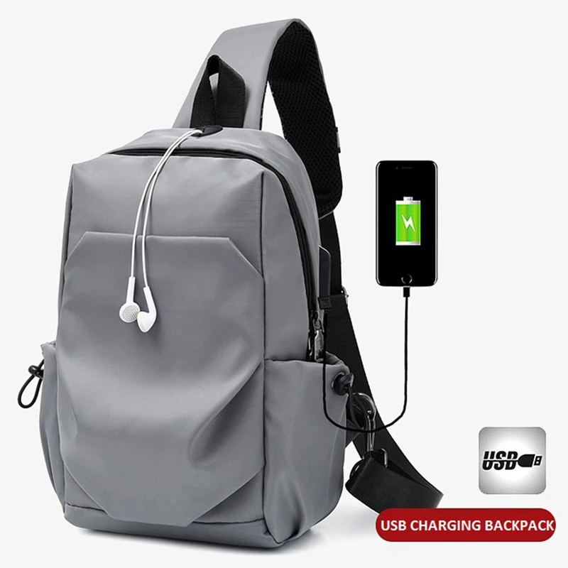 Новинка военный рюкзак через плечо мужской зарядка USB интерфейс повседневный