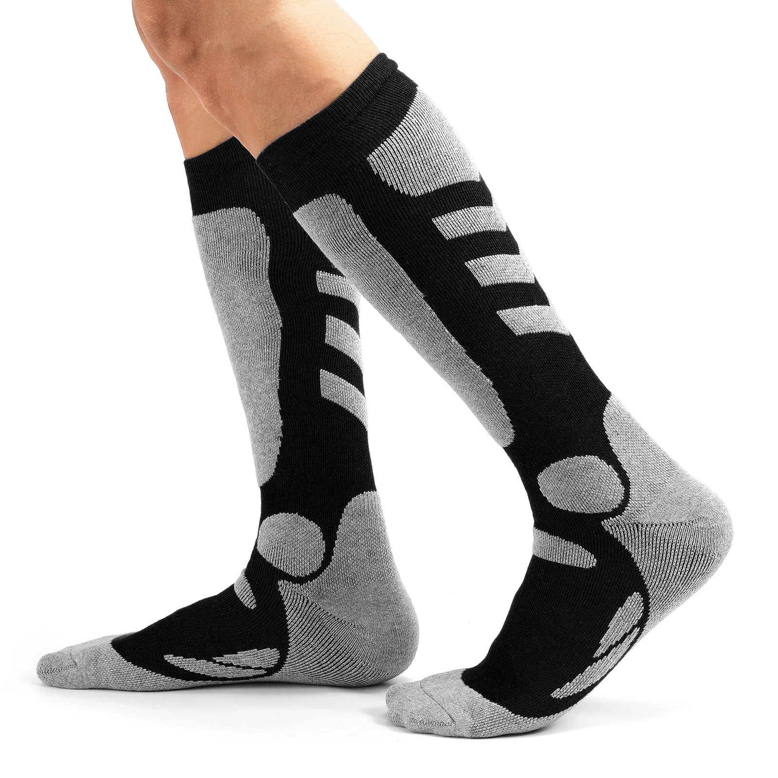 

2 пары, мужские профессиональные лыжные носки, толстые вязаные зимние спортивные чулки, быстросохнущие носки для фитнеса