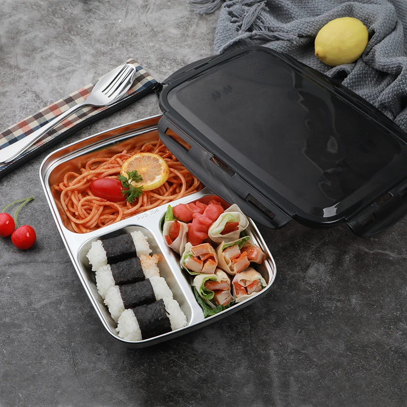 Домашний Портативный Ланч бокс для детей и школьников 304 металлический Бенто