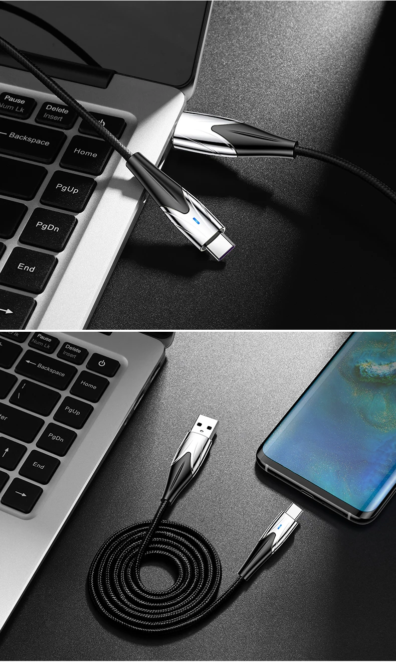 Joyroom 5A usb type-C кабель для быстрой зарядки типа C Быстрая зарядка usb кабель для светодиодного зарядного устройства для Xiaomi samsung зарядный кабель для передачи данных
