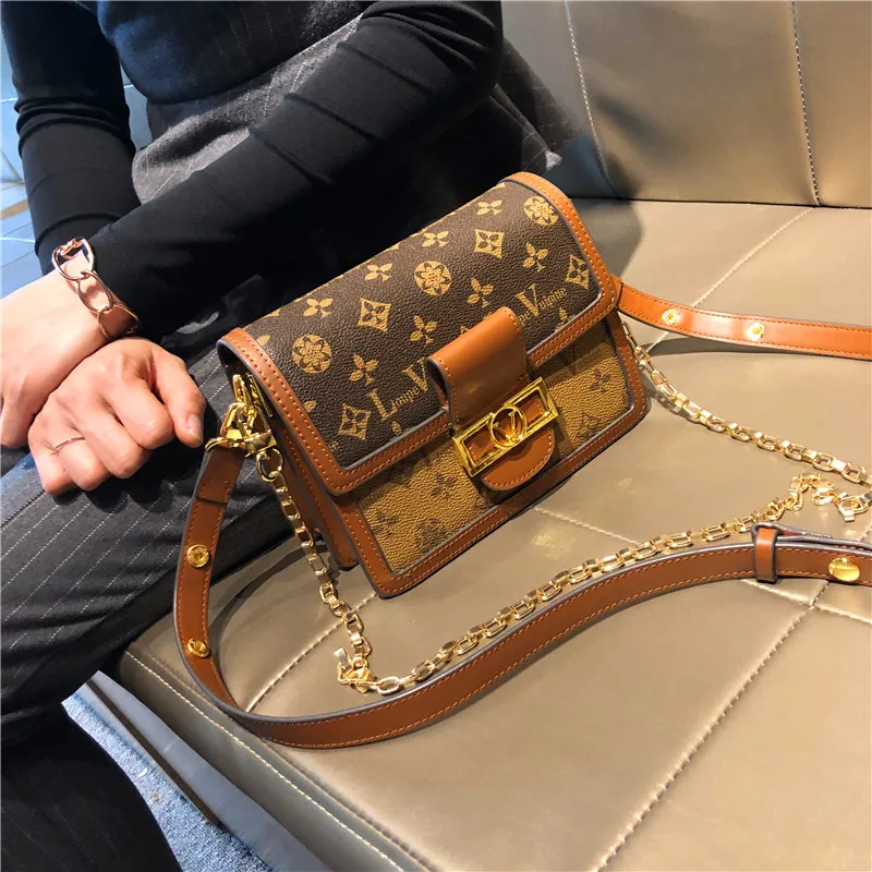 

Designer Handbags High Quality 2021 New Fashionable Chain Bag Simple All-match Shoulder Crossbody Bag Genuine Leather Purses Sac