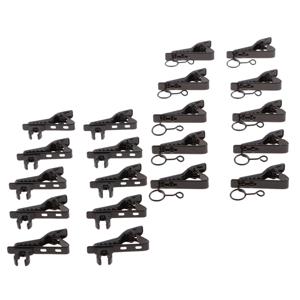 

20Pack Metal Clip , 5/16inch Dia Lapel / Lavalier Microphone Tie Clip Black for Lavalier Microphone System Wireless 8mm & 9mm