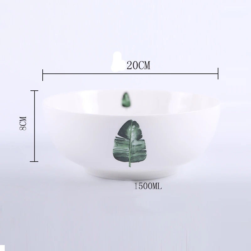 8inch-model2 Скандинавский простой креативный круглый зеленый лапша быстрого приготовления керамическая чаша Бытовая столовая посуда растительный салат суп Закуски Блюдо миска посуда - Цвет: 8inch-model2