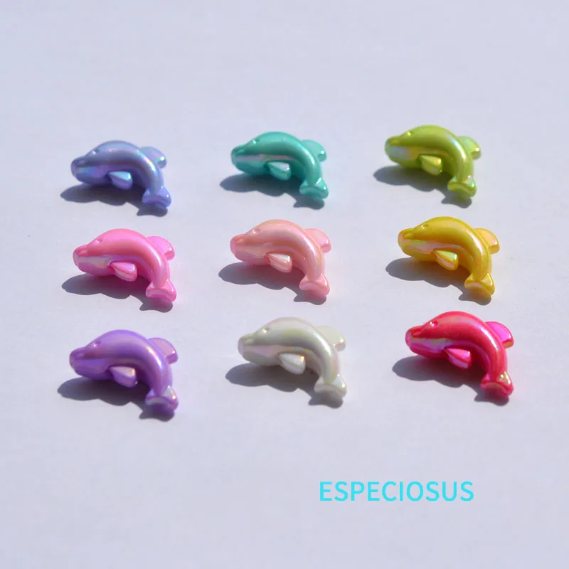 Разноцветные акриловые бусины в виде дельфина для изготовления браслетов