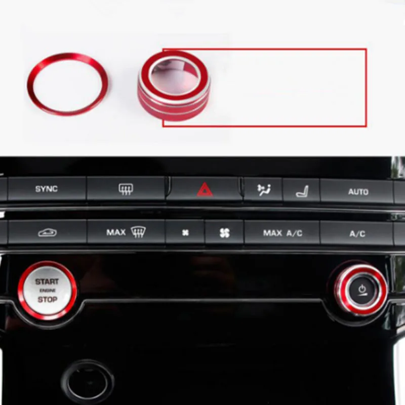 

Set Ring Trim 2pcs Decor Non-fade Non-rust Auto Decorative For XF XFL F-PACE Replacement