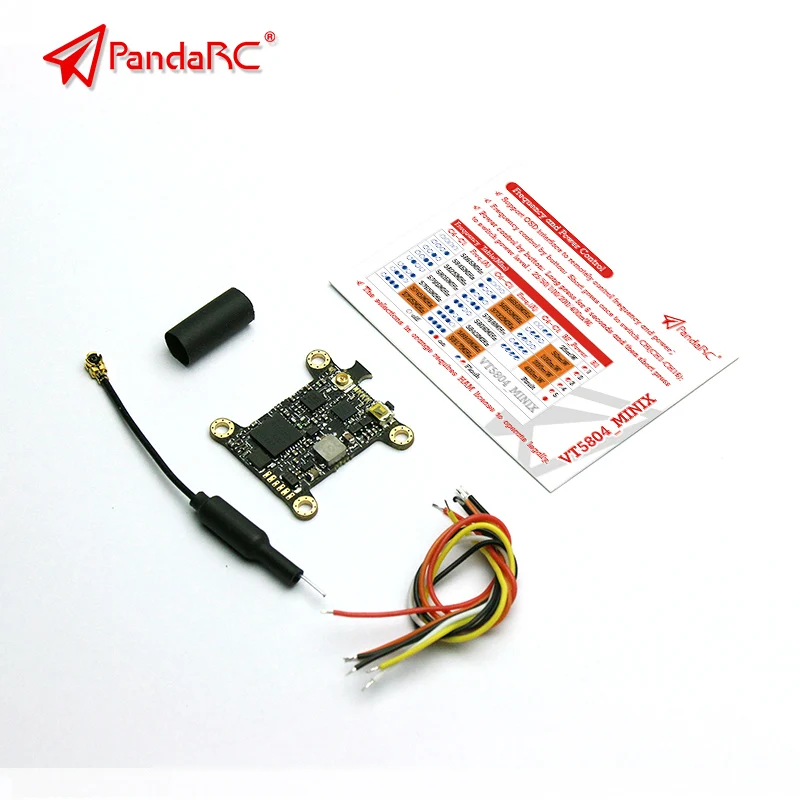 

PandaRC VT5804 MINI X Panda 5.8G image transmission support OSD tuning with audio for RC FPV racing drone