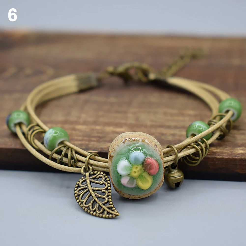 Винтажные Парные браслеты унисекс с кошачьими лапами/листьями в различных