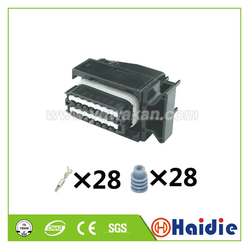 

1 компл. 28-контактный блок управления Ecu для компьютера, коннектор системы управления ECU с оболочкой, терминалы 1393454-1 1393436-1