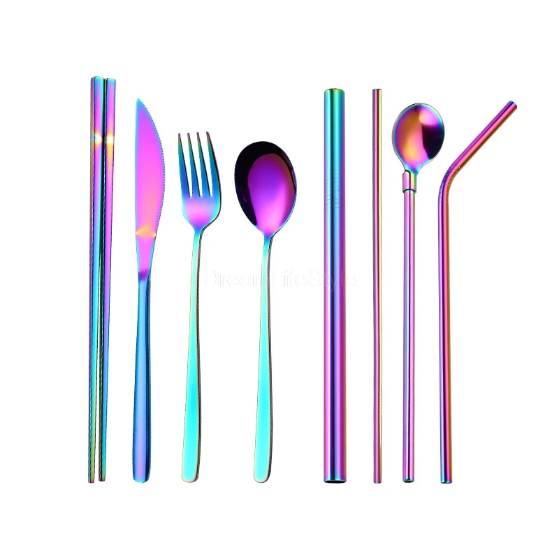 304 Нержавеющая сталь продукты столовая посуда ложка Вилка Ножи палочки