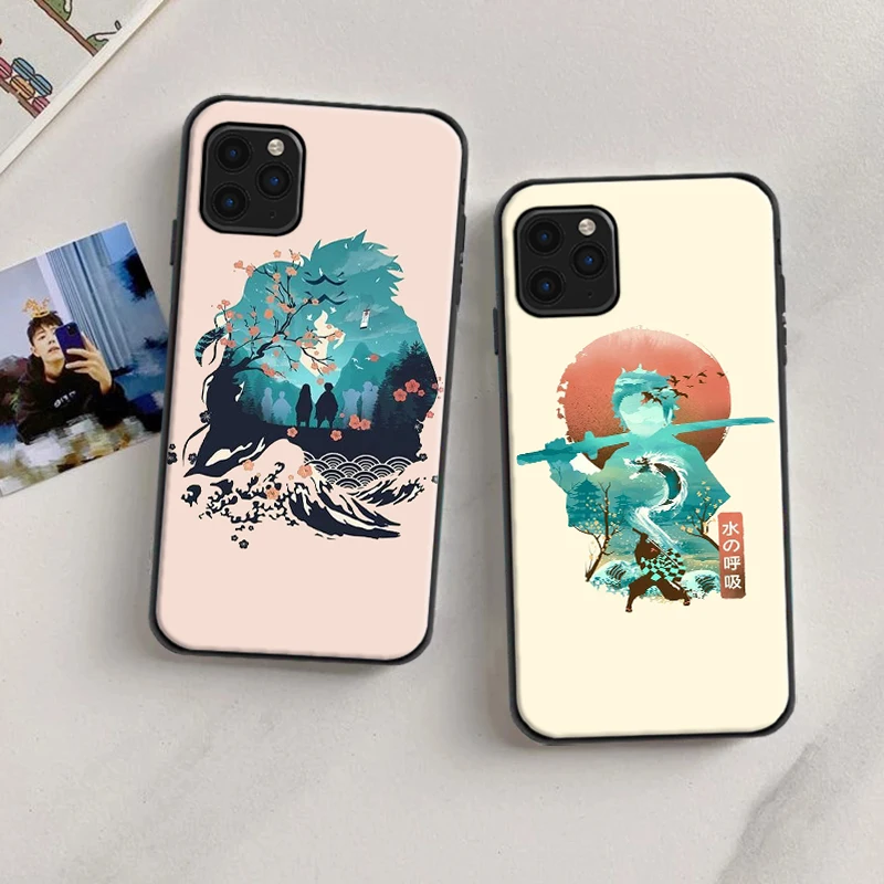 

Demon Slayer Phone Case For iPhone 6 6S 7 8 Plus 11 12 13 Pro XS MAX 12 Mini X XR SE 2020 BackCover Funda Coque Soft TPU Cases