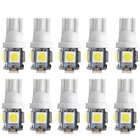 Лампа автомобильная светодиодная W5W, 10 шт., T10, 5050, белый, синий, красный