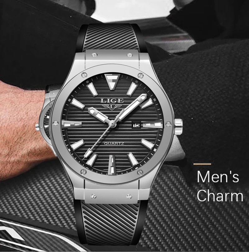 Фото 2019 LIGE мужские часы Топ бренд Роскошные Кварцевые для мужчин военные