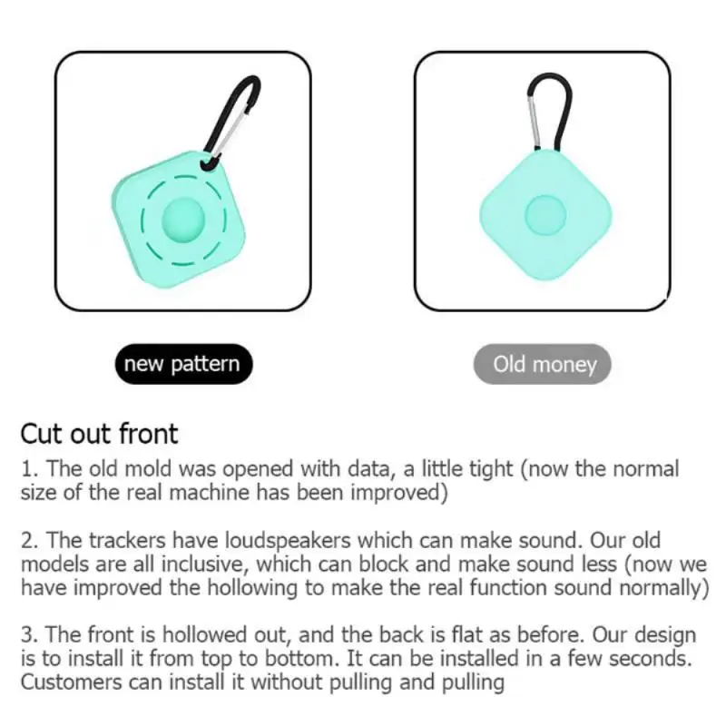 

For Apple Airtags Liquid Silicone Protective Sleeve 2021 Upgraded Model NEW For Airtag Locator Tracker Anti-lost Device Keychain