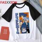 Новая футболка Dragon Ball Z Goku Super Saiyan Harajuku, смешные мужские футболки с мультипликационным принтом, летняя повседневная забавная футболка в стиле хип-хоп, мужские футболки