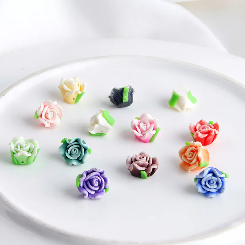 DIY handwork accessories fresh Hyun small flower soft pottery patch earrings material 10 | Украшения и аксессуары