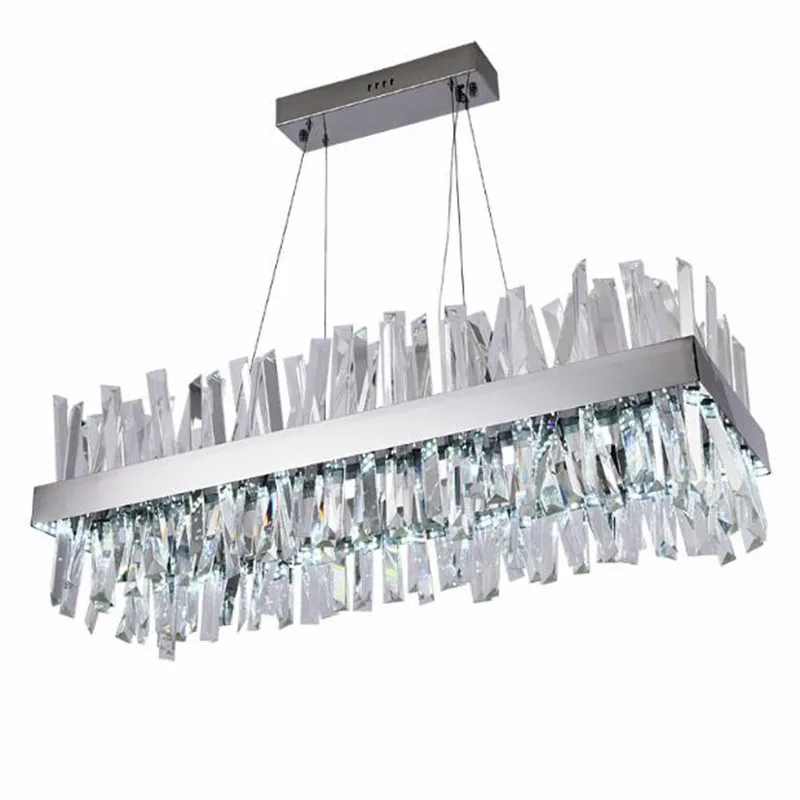 

Modern Crystal Chandelier Round Design Lighting Luxury Dining Room Living Room Lights Chrome LED Chandeliers