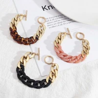 fashion chunky curb cuban link chain bracelets for women matte resin bracelets female jewelry