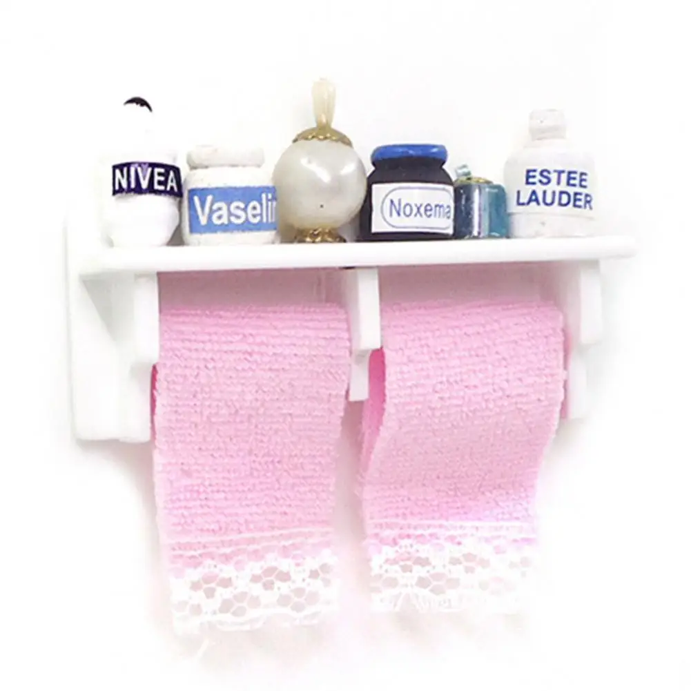 

1/12 Кукольный Миниатюрный Стеллаж Для Хранения Туалетных принадлежностей в ванную комнату, модель игрушек, Декор для дома, мебель, аксессуар...