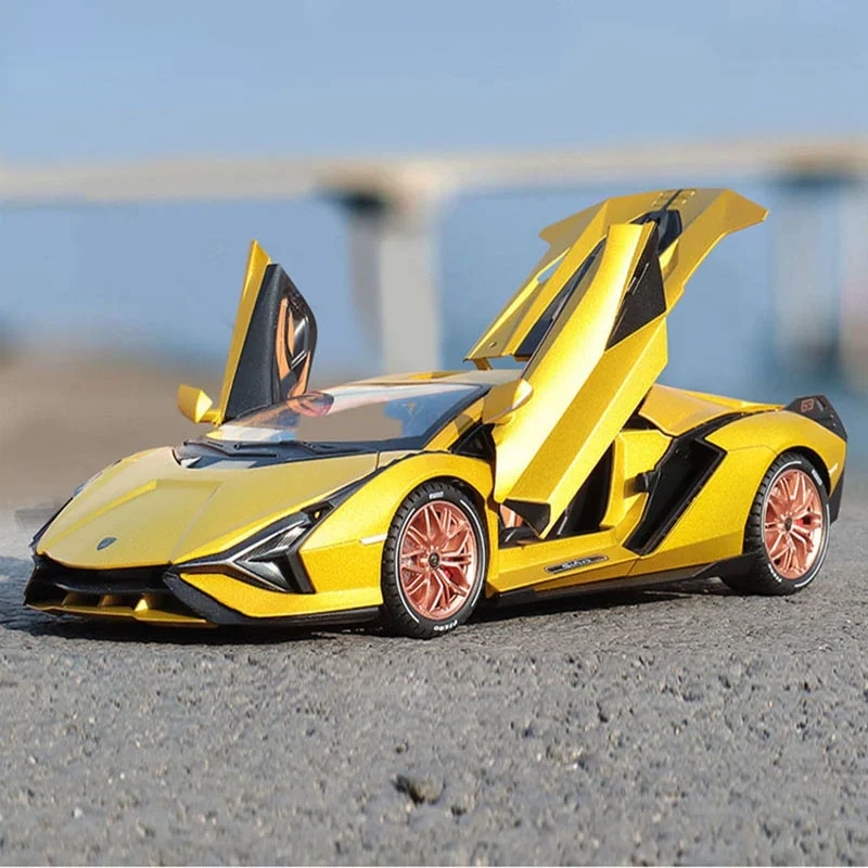 Модель автомобиля Lamborghini 1:18 из литого сплава игрушечные машинки для мальчиков SIAN