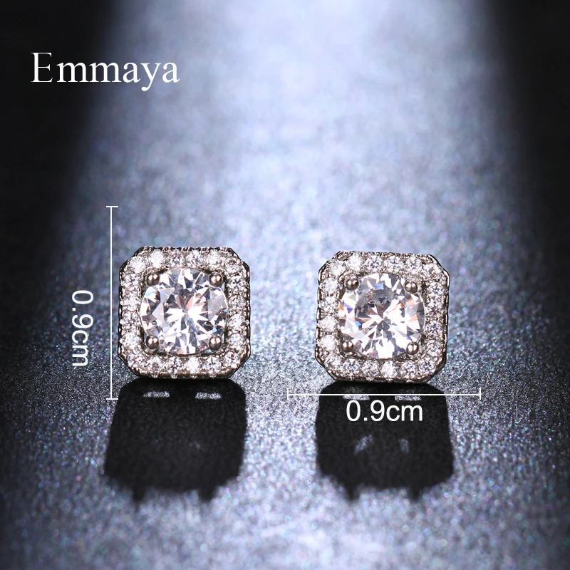 Классические квадратные серьги Emmaya геометрической формы три цвета на выбор