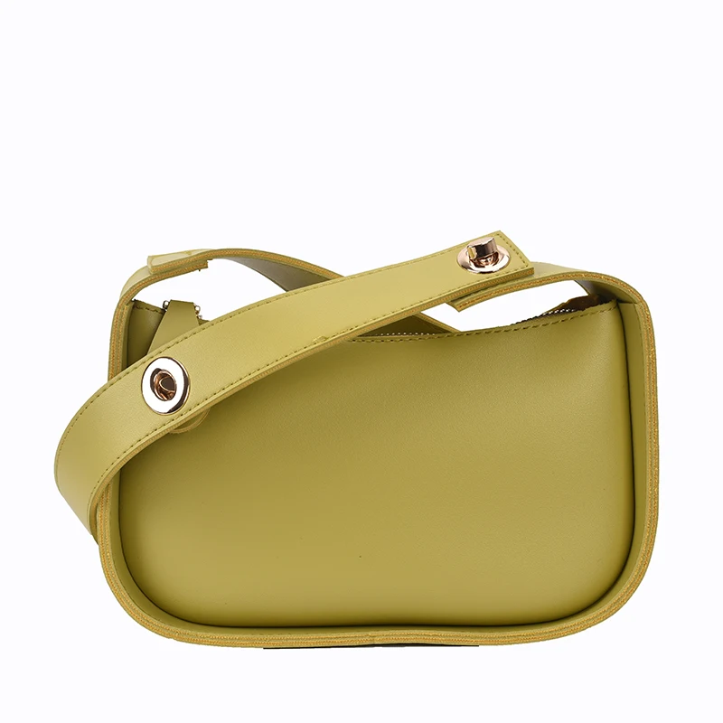 

Solid Small Simple Color PU Leather Crossbody Bag 2021 New Women's Designer Handbag Luxury Fashion Brand Shoulder Purses
