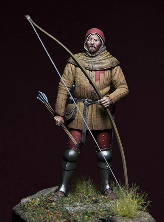 

New Unassembled 1/24 75mm ancient man stand with arrow Resin Figure Unpainted Model Kit