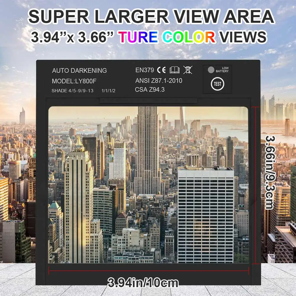 Сварочная маска HITBOX шлем для MIG с большим смотровым экраном 3 9 х3 66 дюйма