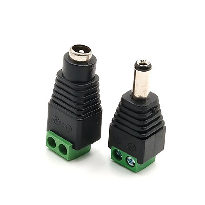 10 шт. питание постоянного тока 5 мм гнездо-штекер без сварки 12 в разъем питания