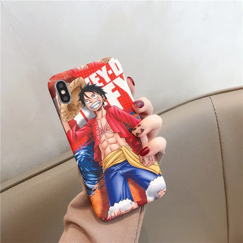 Цельный чехол для телефона с японским аниме мультяшным Луффи iphone Xs MAX XR X 6 6s 7 8 plus