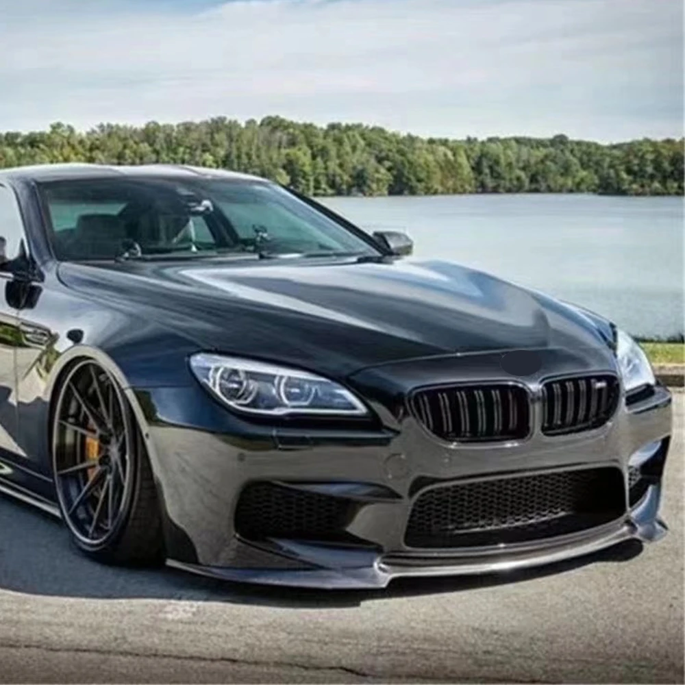 V-образный передний бампер из углеродного волокна для BMW F06 F12 F13 M6 Gran Coupe &amp Convertible