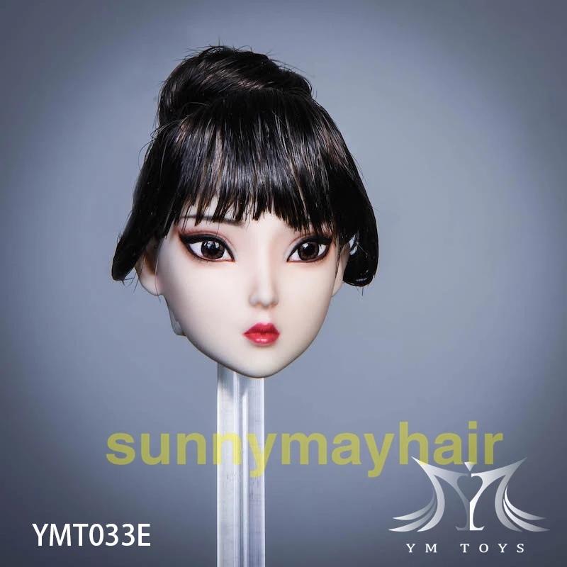 

YMTOYS YMT033 1/6 Scale Beauty Girl Head Sculpt Female Serious /Grievance Expression Head Carving Fit 12'' Action Figure Body