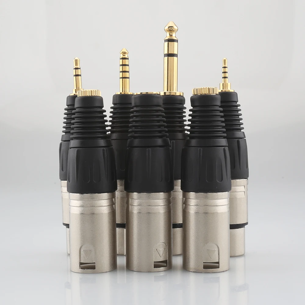 HIFI 2.5/3.5/4.4/6.35mm Male to 4Pin Balanced XLR Female Reference Adapter Connector Gold Plated Pure Adapter Use for Home Audio