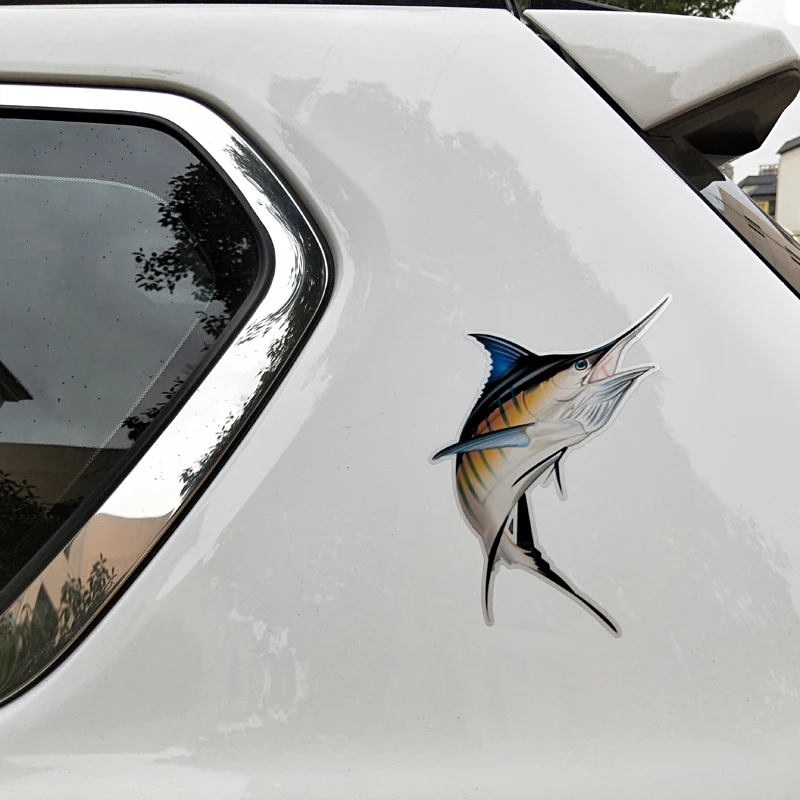 Креативные аксессуары для автомобиля с наклейкой Marlin Fish Saltwater Vinyl PVC 17cm*14cm, водонепроницаемая наклейка для стилизации ветрового стекла мотоцикла.