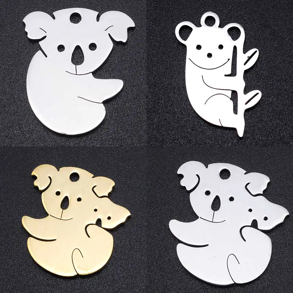 

5pcs/lot 100% Stainless Steel Koala Charms Pendants Wholesale Accept OEM Order Never Tarnish