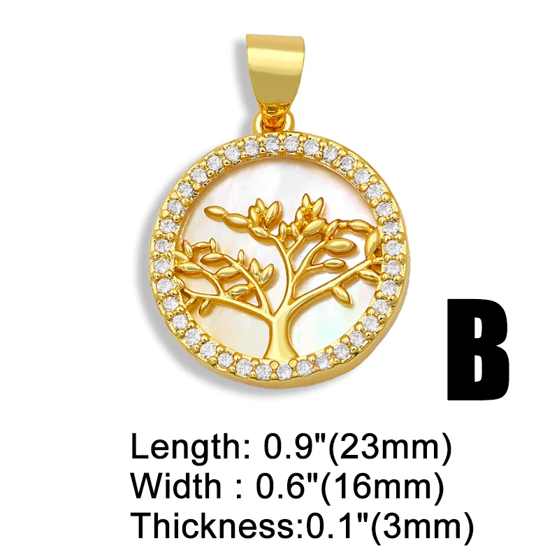 Круглый Кулон OCESRIO сделай сам с белым камнем подвеска деревом жизни от сглаза