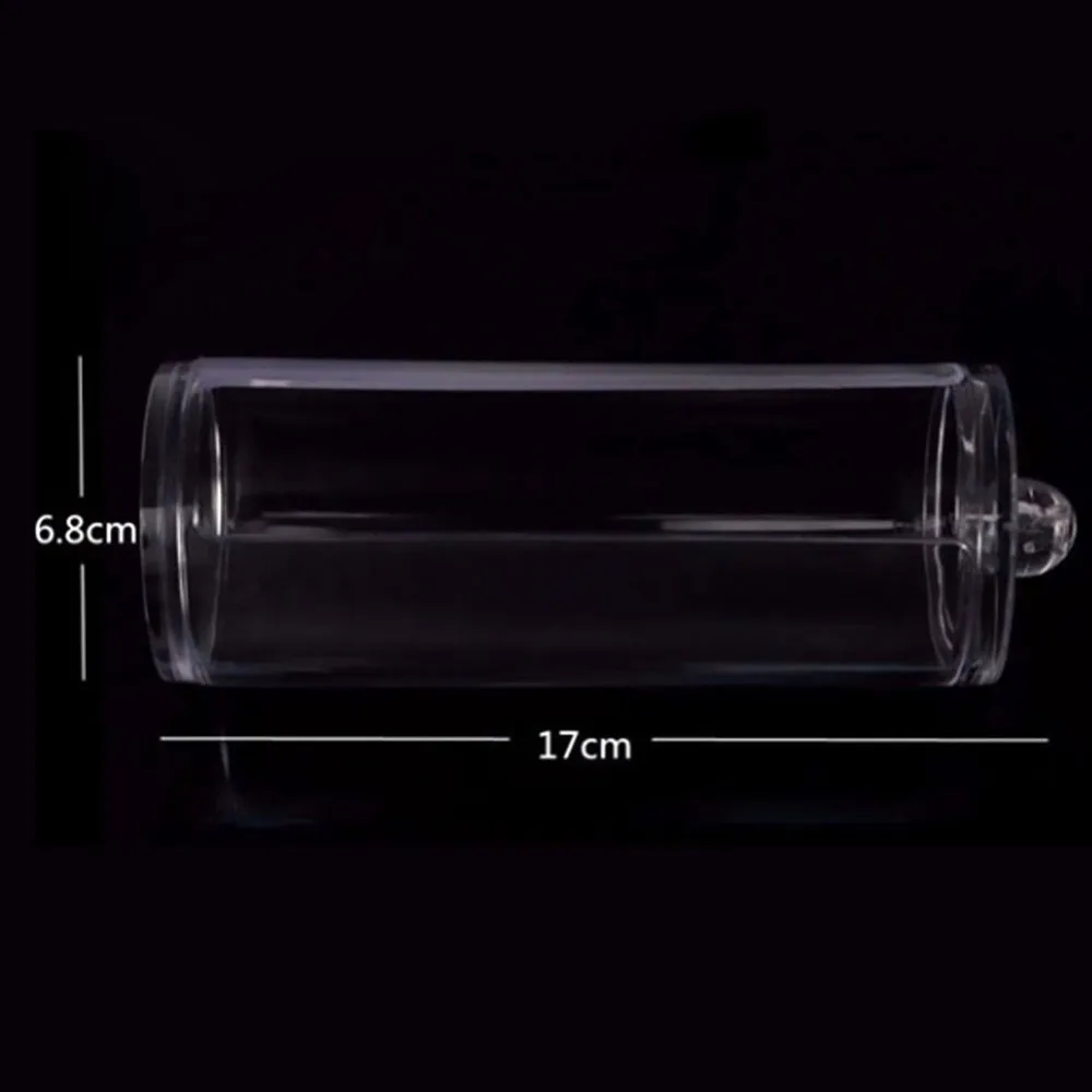 Acrylic Makeup Organizer Multifunctional Round Container Cosmetic Swab Cotton Pad Jewelry Storage Box Holder Candy Jars With Cap | Дом и сад