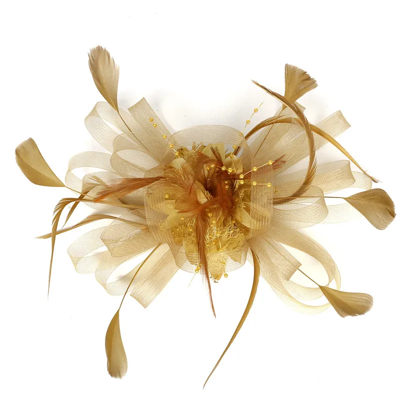

Banquet Feather Hair Pins Headdress Wedding Party Bridal Tiara Women Fascinators Clip Ladies Accessory Wedding Women Head Band
