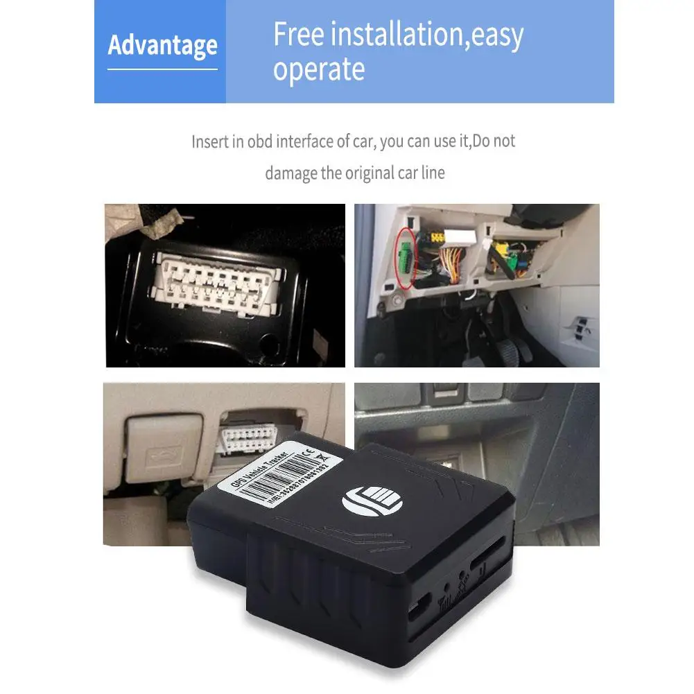 TK306 Мини Автомобильный GSM/GPRS трекер со стандартным OBD интерфейсом для локатора