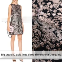 elegant imported three dimensional gold jacquard fabric sewing fabric factory shop is not out of stock