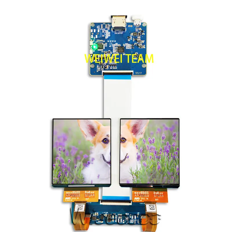 

OLED AMOLED 3.81 Inch 1080*1200 VR Helmet Headsets LCD 90hz For Rasbperry pi 3 Display MIPI Driver Board H381DLN01.2