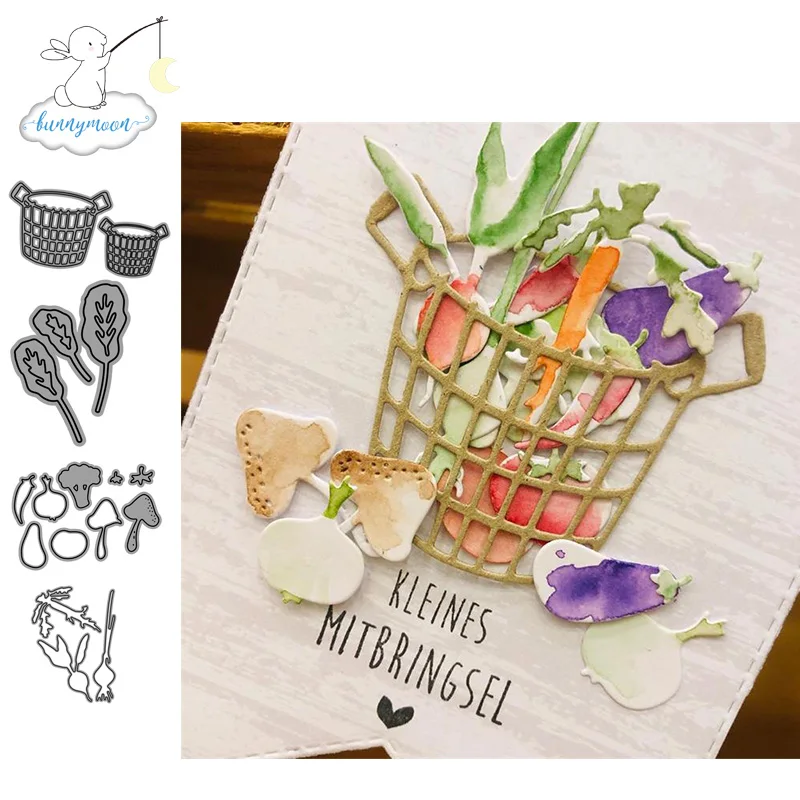 

Vegetables with basket Metal Cutting Dies Embossing Scrapbooking Stencil Craft Cut Dies For DIY Card Handmade
