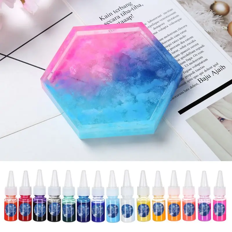 

10ml Snow Flour Dyeing Fine Rendering Diffusion DIY Crystal Epoxy Resin Mold Art Dye Pigment