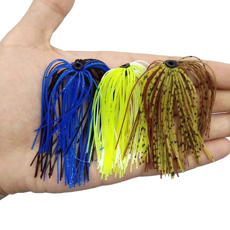 

1PCS Random Colors Silicone Skirts Mustaches Silicone Accessories Hook Wire Fishing Fishing Gear Lead X4Q8