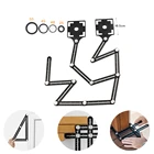 Регулируемый инструмент для распознавания отверстий в плитке, фиксированная многоугловая измерительная линейка для кирпичной кладки, универсальный угловой шаблон, измерение 4612 раз