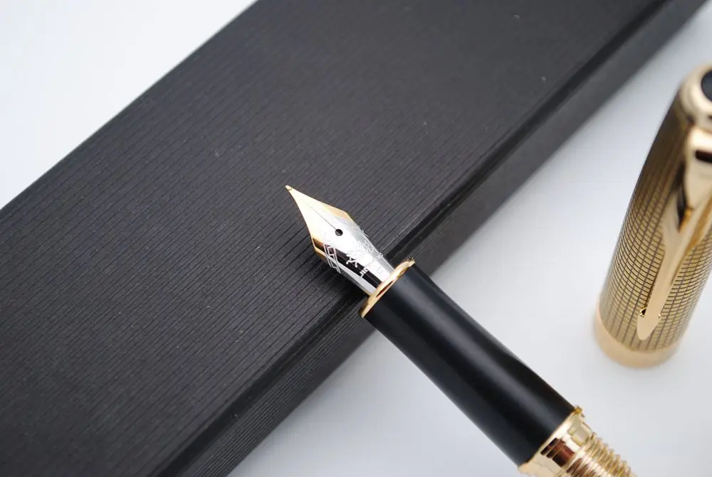 JINHAO 601a Ретро кольчуга авторучка F чернильная ручка NIB