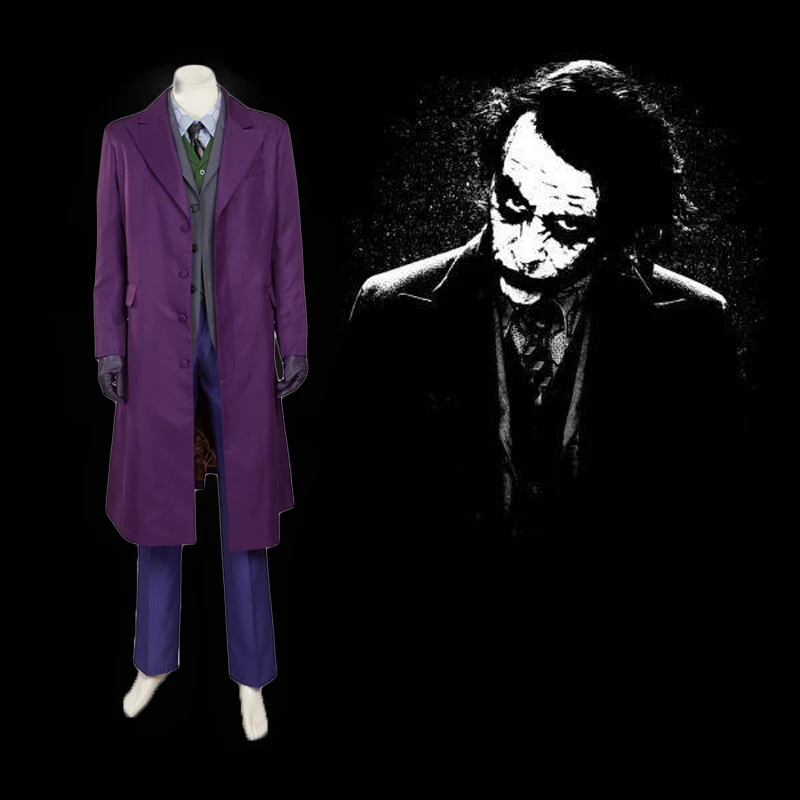 DC Joker Бэтмен хорошее качество косплей Disfraz костюмы на Хэллоуин для женщин и мужчин