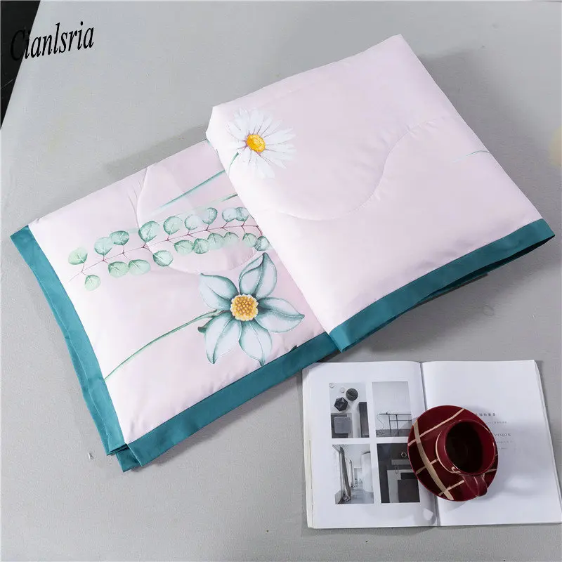 

Cianlsria Pink Color Vintage 4 PCE Bedding Sets High Quality New Arrival Flower Print Quilt Cover Set