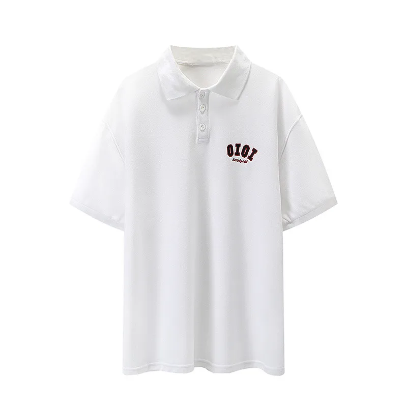 

Женская рубашка-поло с коротким рукавом, на пуговицах