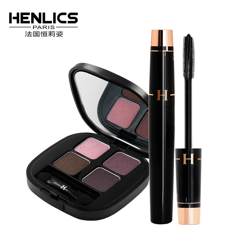 Тушь для макияжа HENLICS водостойкая 4D объемного наращивания ресниц густая длинная завивка 4 цвета матовая